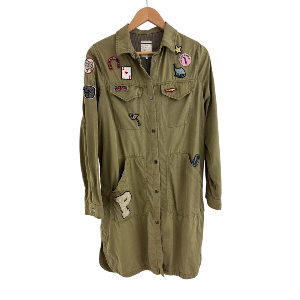 Zara Trf Outerwear Snap Patchwork Utility Jacket … - image 2